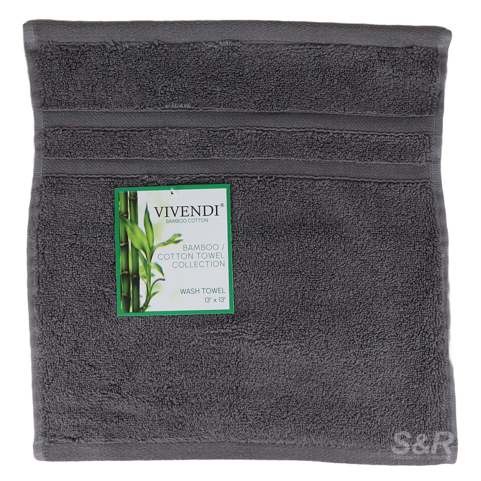 Vivendi Wash Cloth Gray 13x13